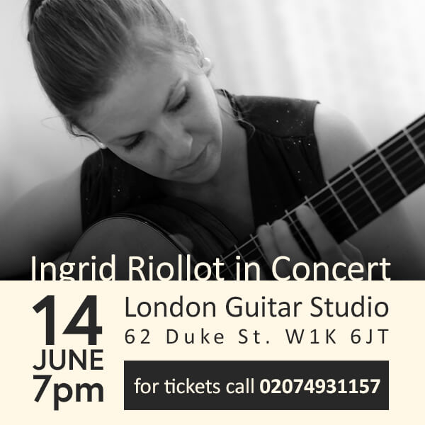 Ingrid Riollot live at London Guitar Studio flyer